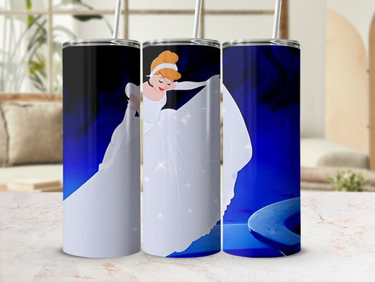 Cinderella in White Dress Design Tumbler