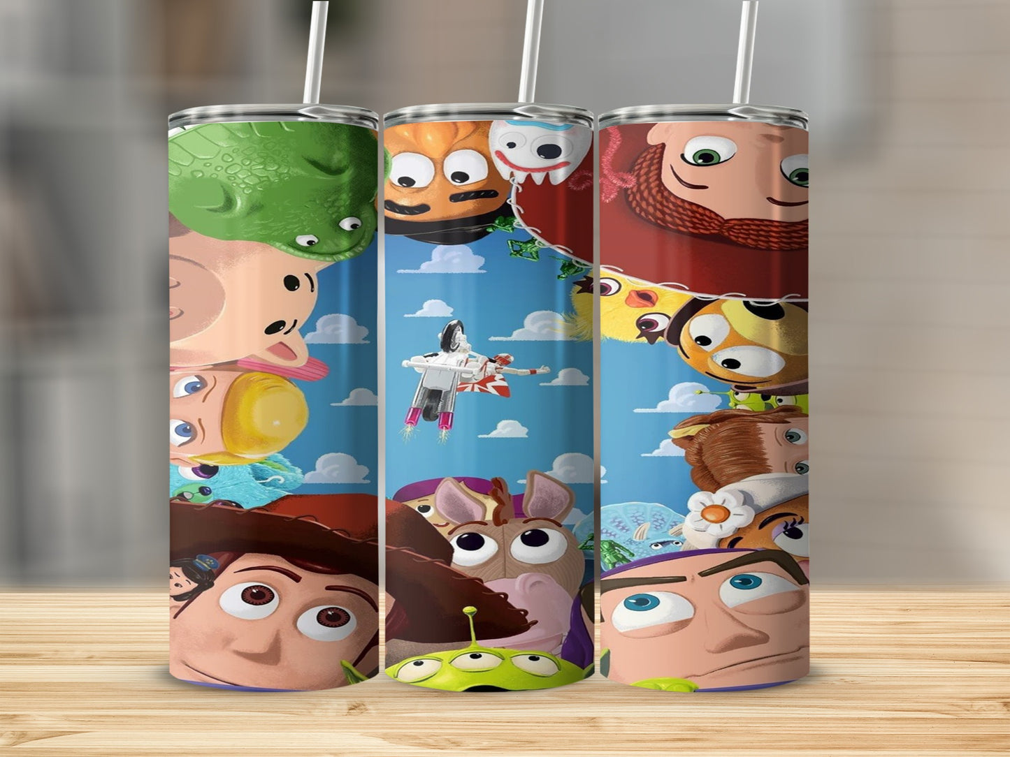 Colorful Animated Character Design on Tumbler Cup