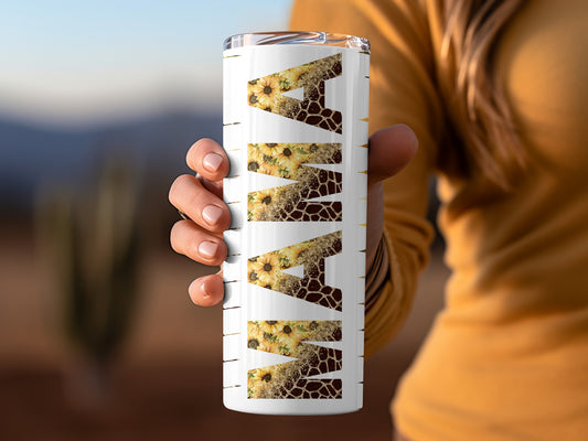 Arizona Desert Cactus and Sunflower Travel Mug