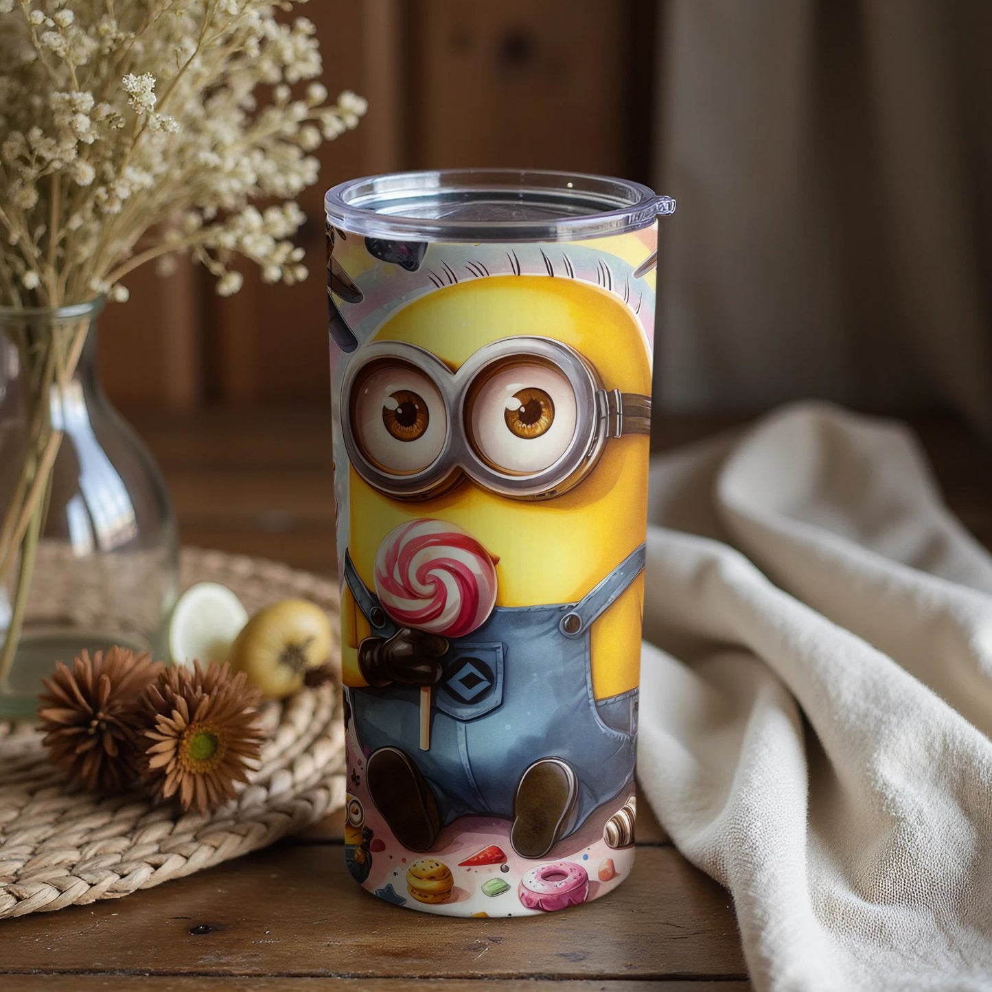 Cute Cartoon Character Insulated Drink Tumbler Cup