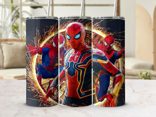Spider-Man Themed Triple Tumbler Set for Fans