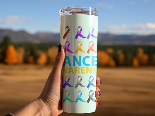 Colorful Ribbons Cancer Awareness Insulated Tumbler