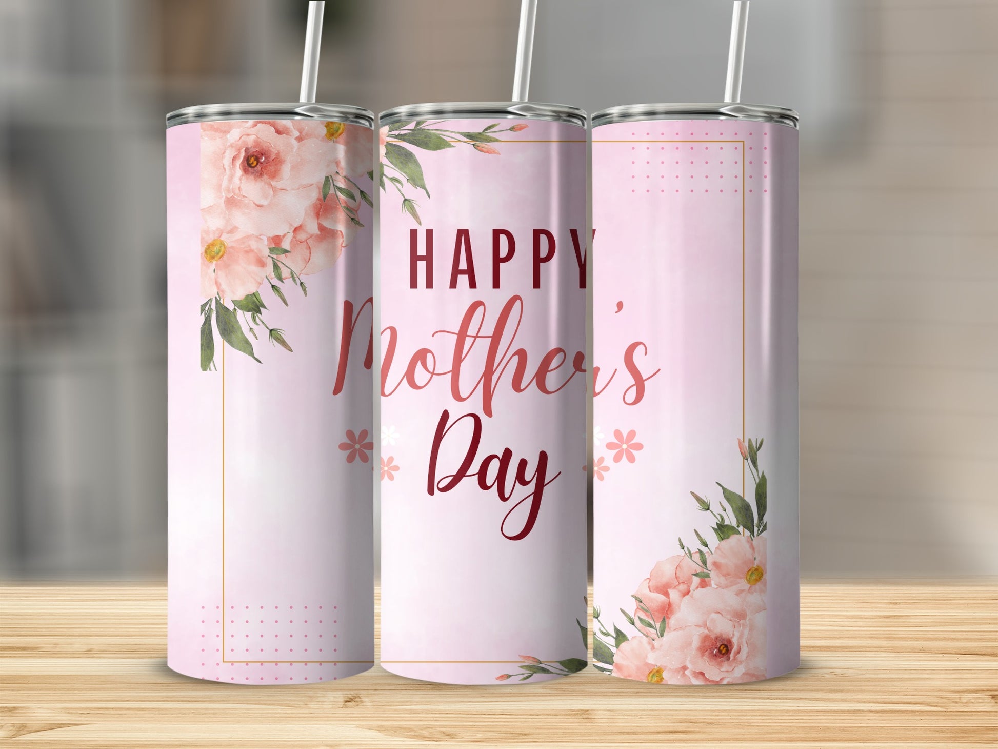 Happy Mother's Day Floral Design Tumbler Product