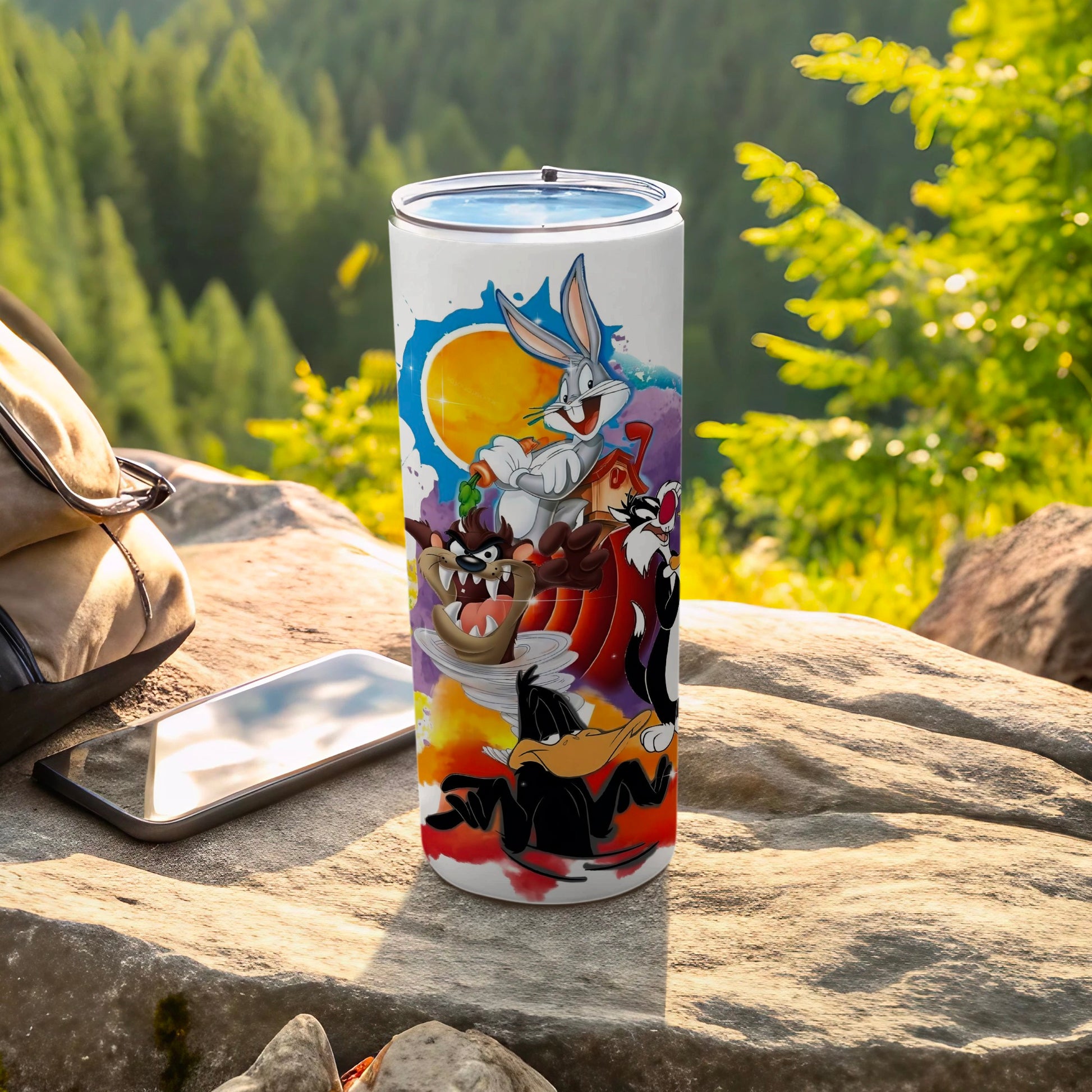 Bugs Bunny Tasmanian Devil Sylvester Daffy Duck tumbler