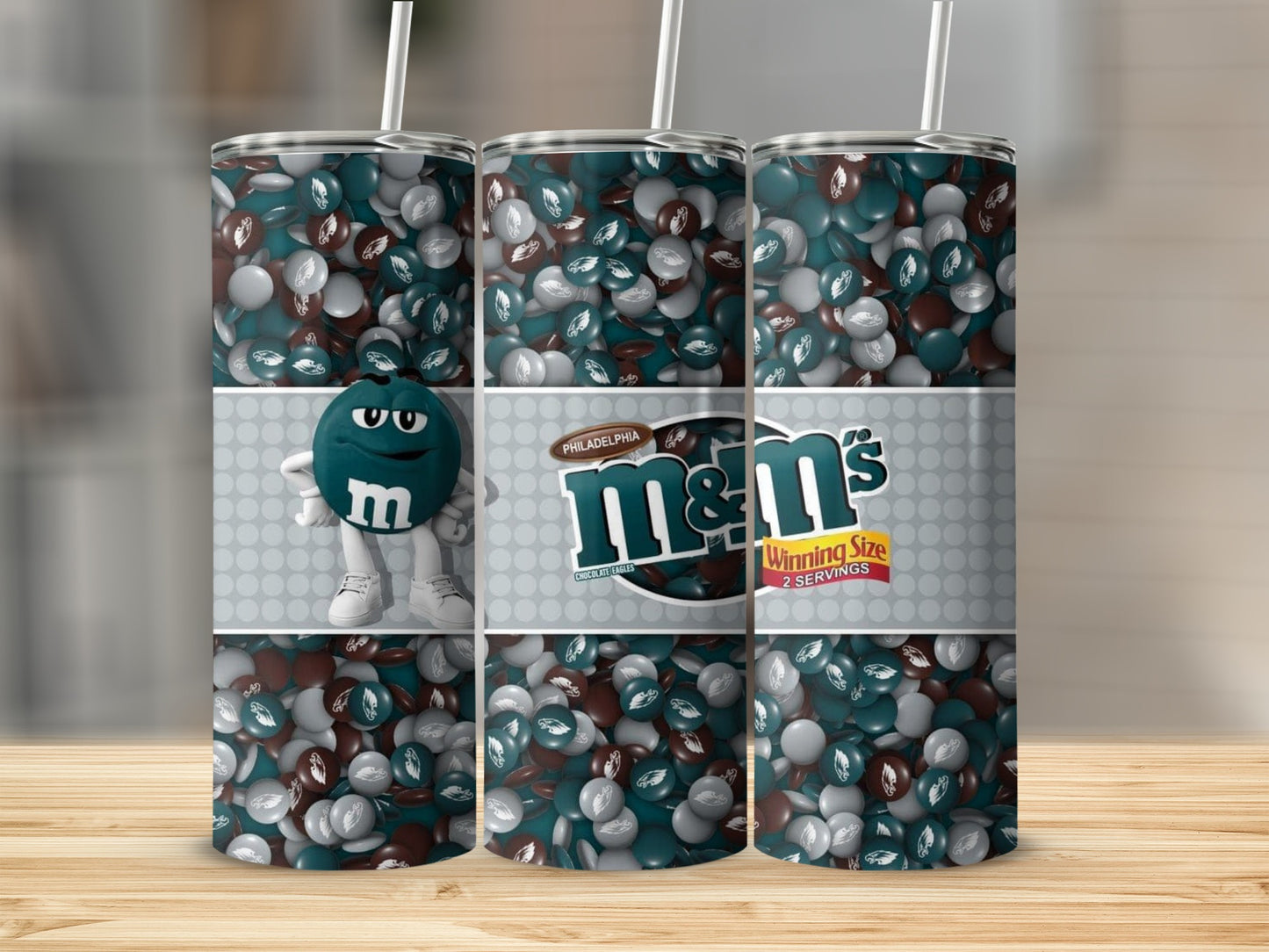 Philadelphia Eagles M&Ms Winning Size Candy Tumblers