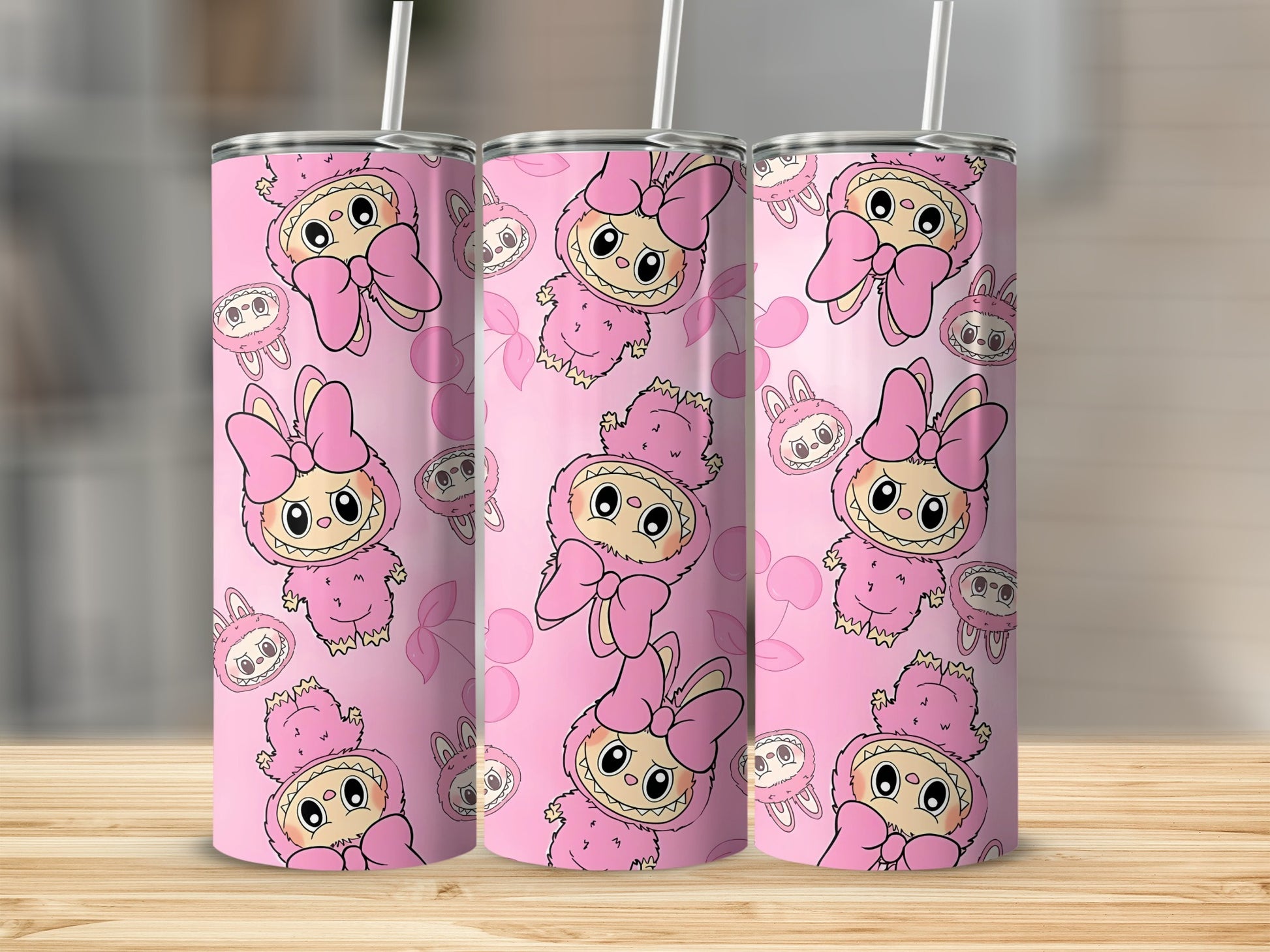 Cute Pink Cartoon Character Design Tumbler Cup Product