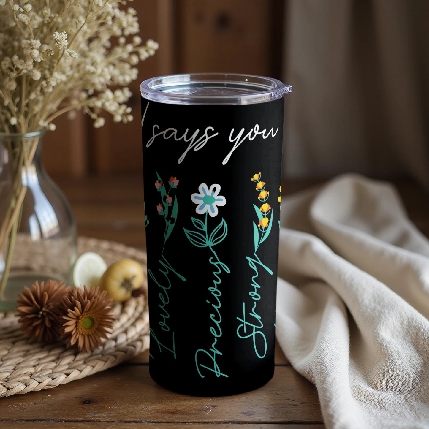 Lovely Daring Strong Floral Design Tumbler