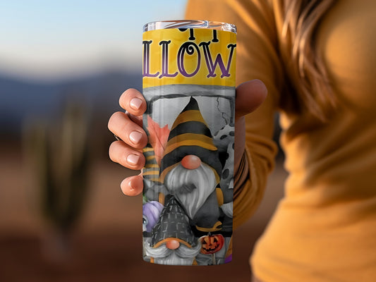 Halloween Gnome Design Insulated Tumbler Cup