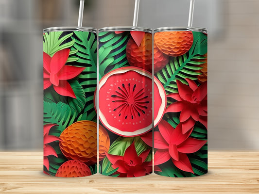Tropical Floral Design Juice Tumbler product