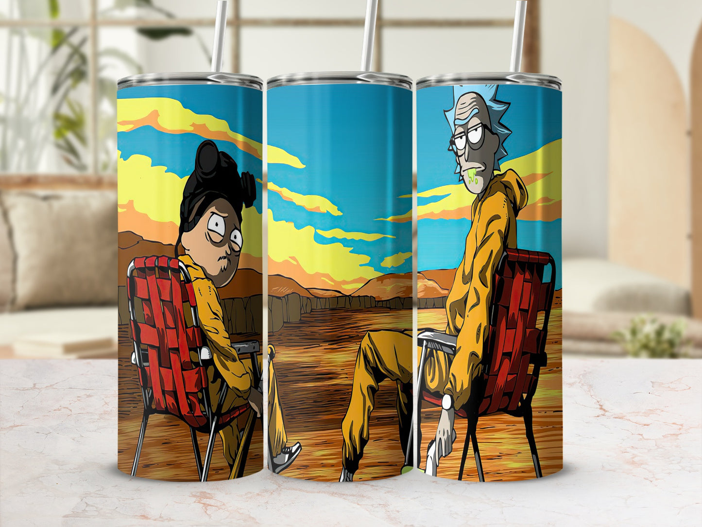 Animated Characters Design Beverage Tumbler Cup Flask