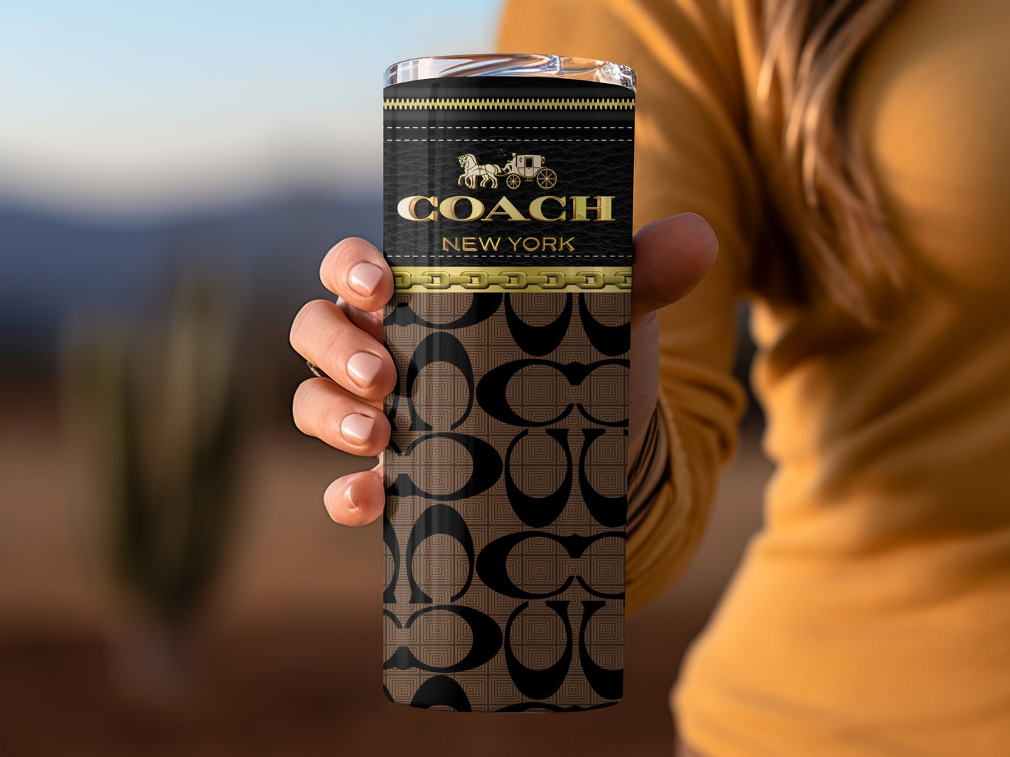 Coach New York Branded Tumbler with Iconic Design