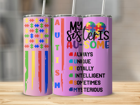Autism Awareness Colorful Design Tumbler