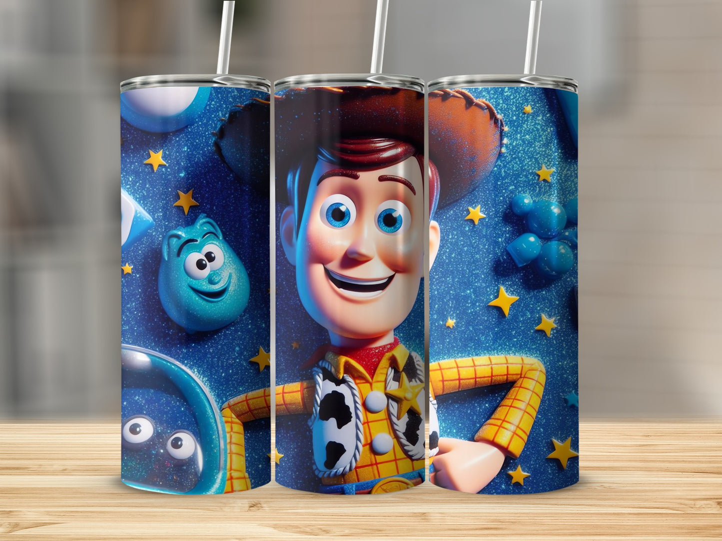 Toy Story Character Tumbler Cup with Stars Design