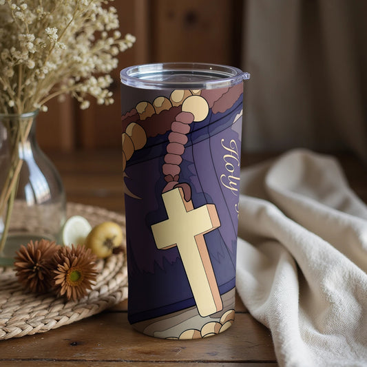 Holy Bible with Cross Design Tumbler Product