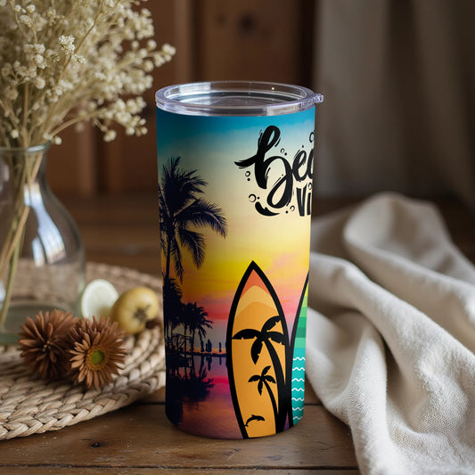 Vibrant Beach Life Sunset Insulated Drinkware Tumbler