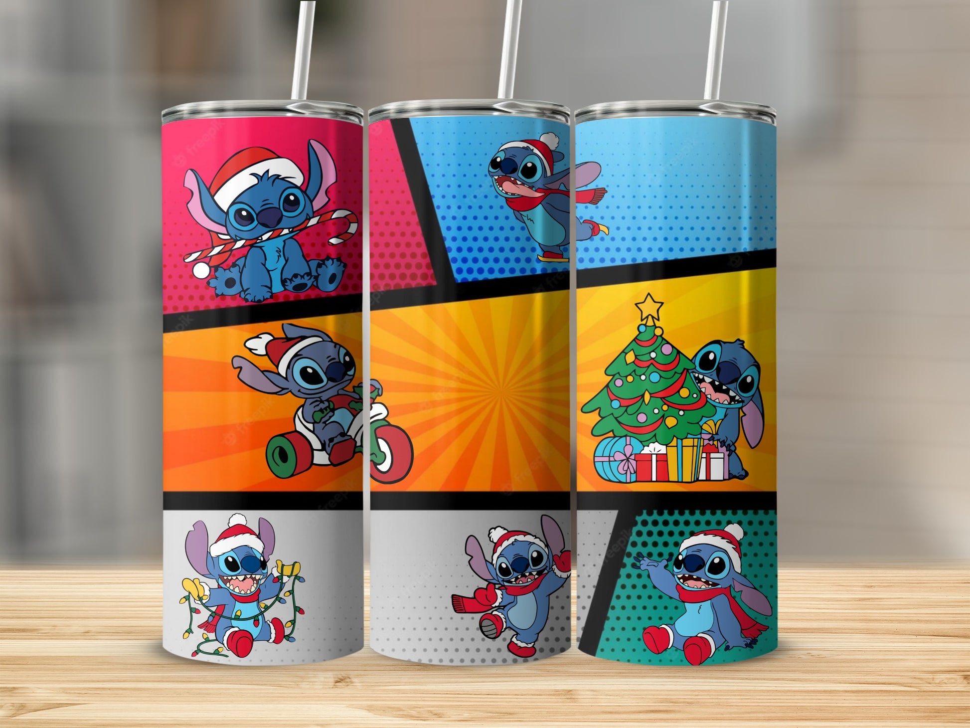 Colorful Holiday Design Tumblers for Festive Fun