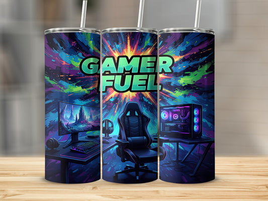Gamer Fuel Vivid Art Design Tumblers