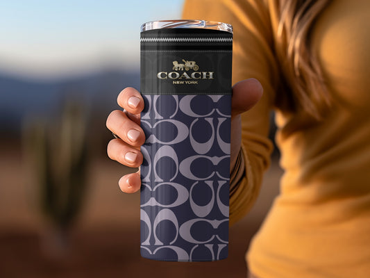 Stylish Coach New York Patterned Travel Mug