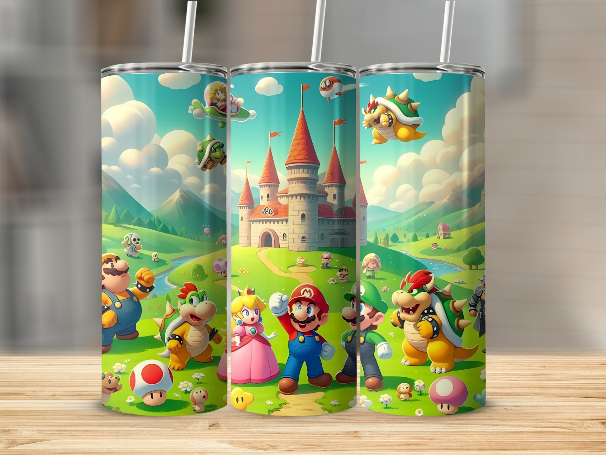 Colorful Cartoon Characters Tumbler Travel Mug Gift