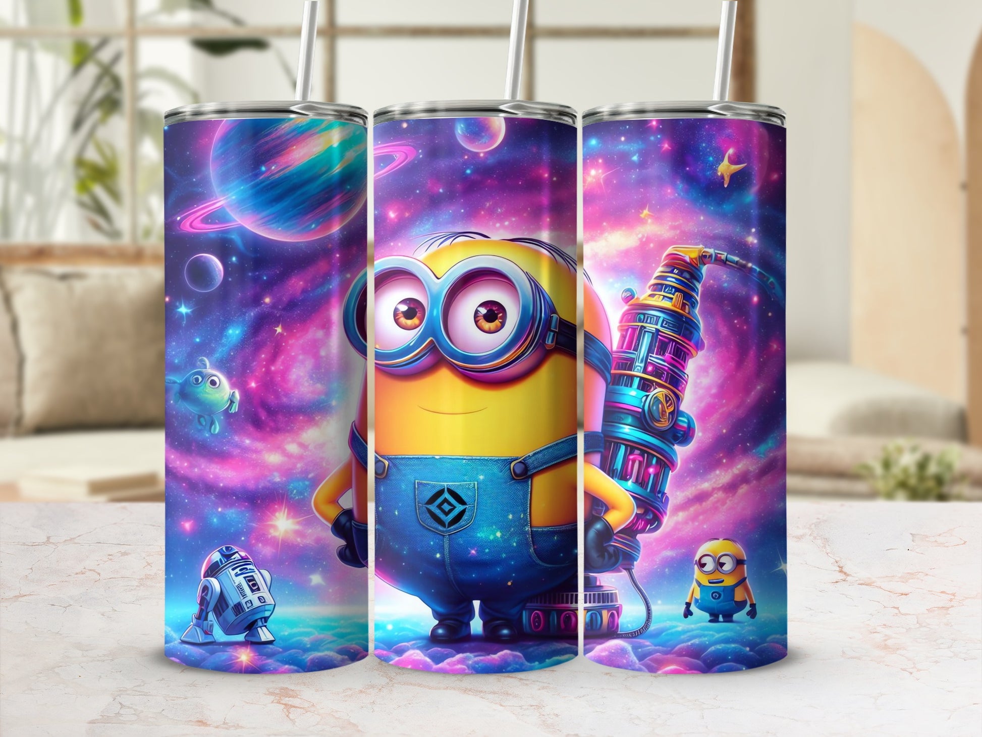 Vibrant Galactic Character Artwork Tumbler Product