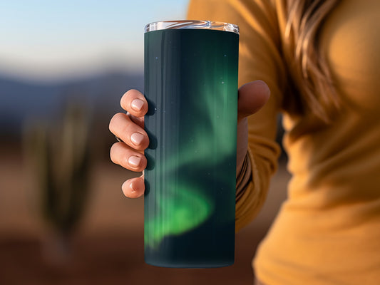 Northern Lights Themed Travel Tumbler 20oz Cup