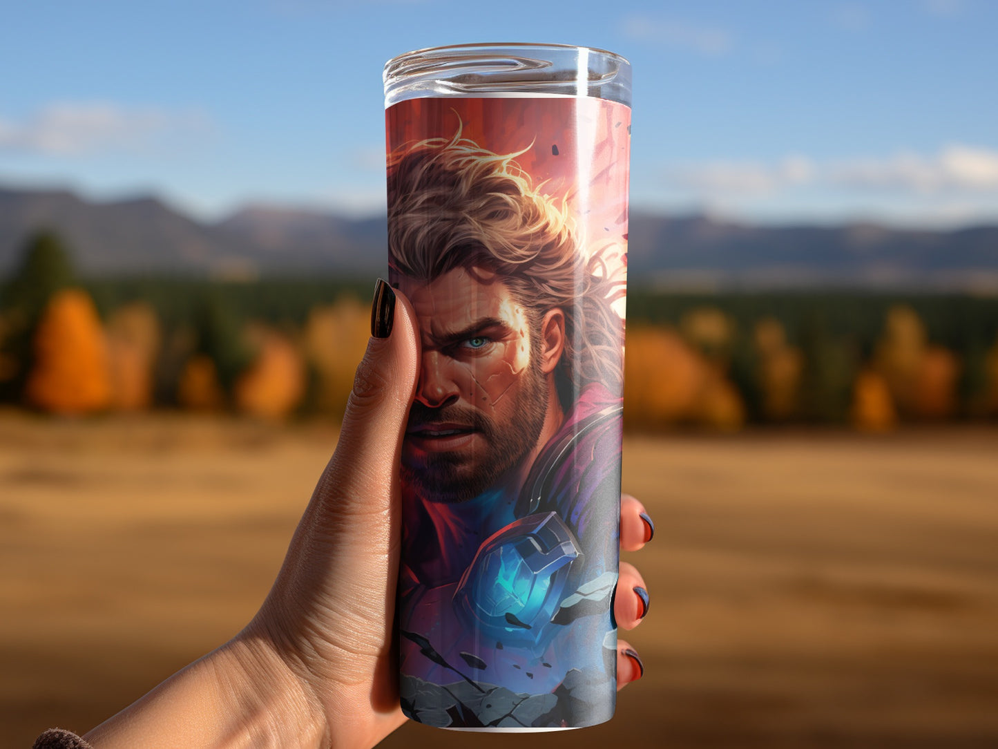 Heroic Battle-Art Travel Tumbler for Daily Use