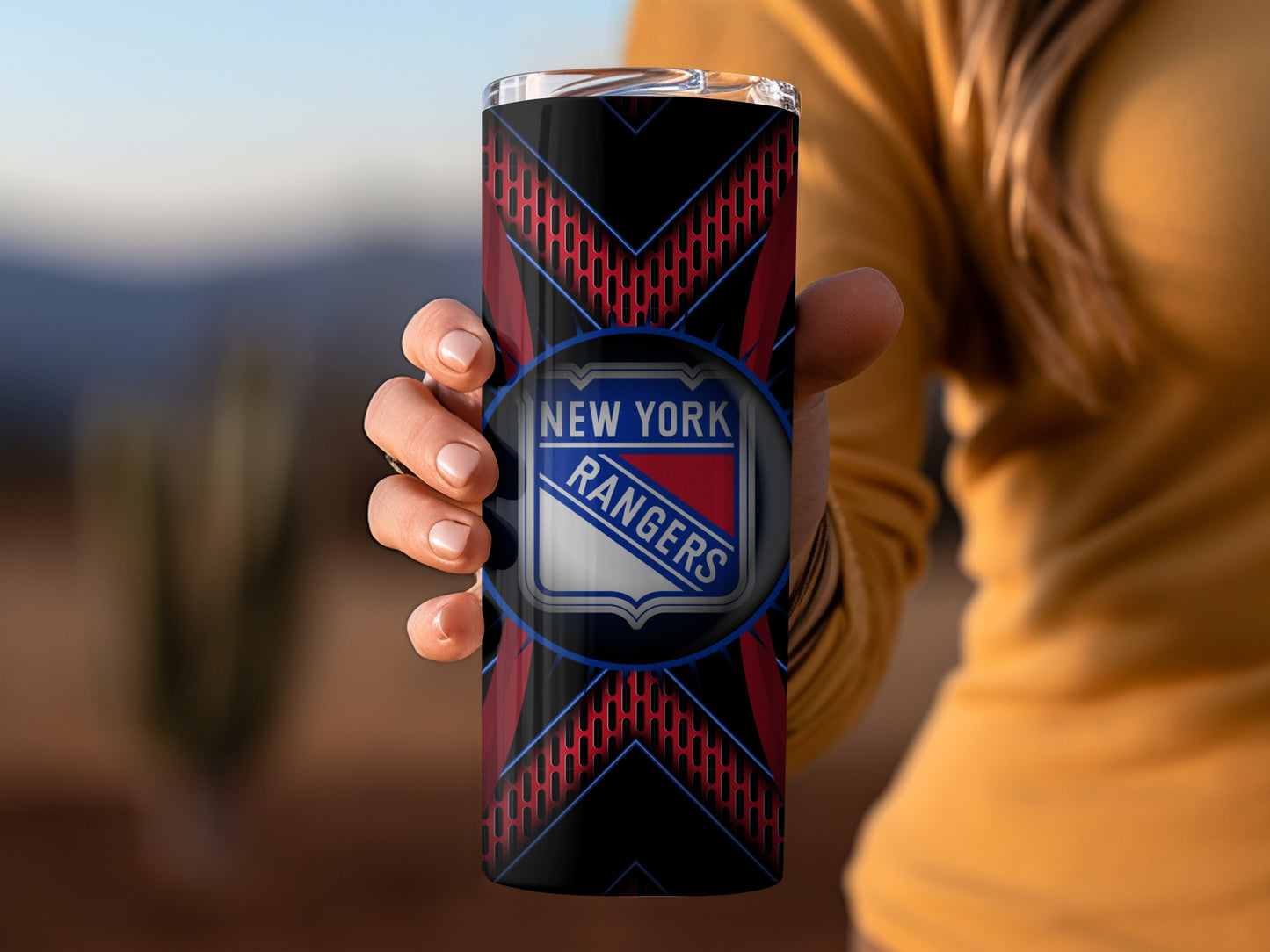 New York Rangers Emblem Intense Design Sports Tumblers
