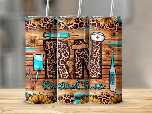 Registered Nurse Leopard Print Tumbler
