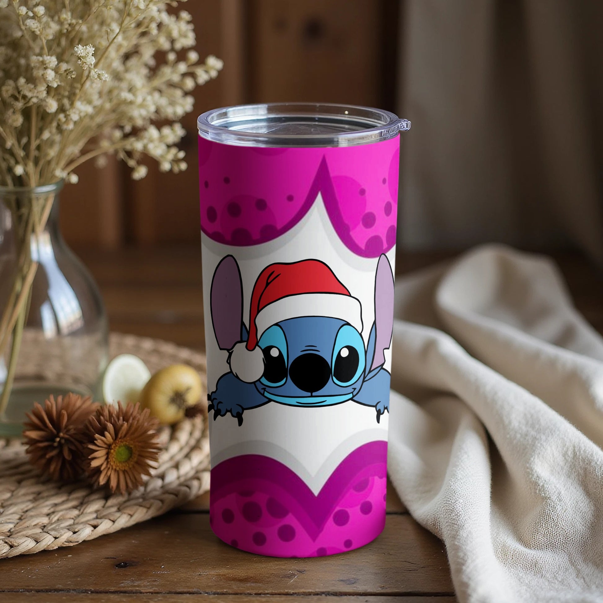 Cute Santa Hat Cartoon Character Tumbler
