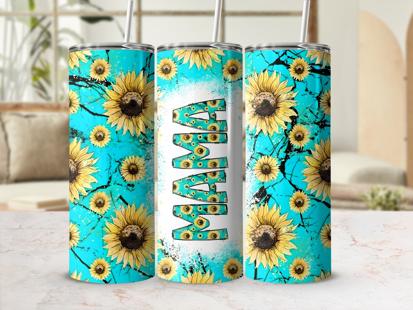 Sunflower Mama Design Insulated Tumbler Cup