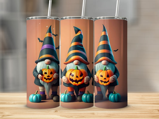 Gnome Halloween Theme Insulated Stainless Steel Tumbler