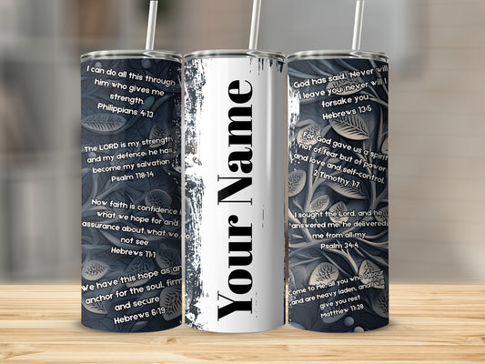 Personalized Inspirational Bible Verses Tumbler Cup