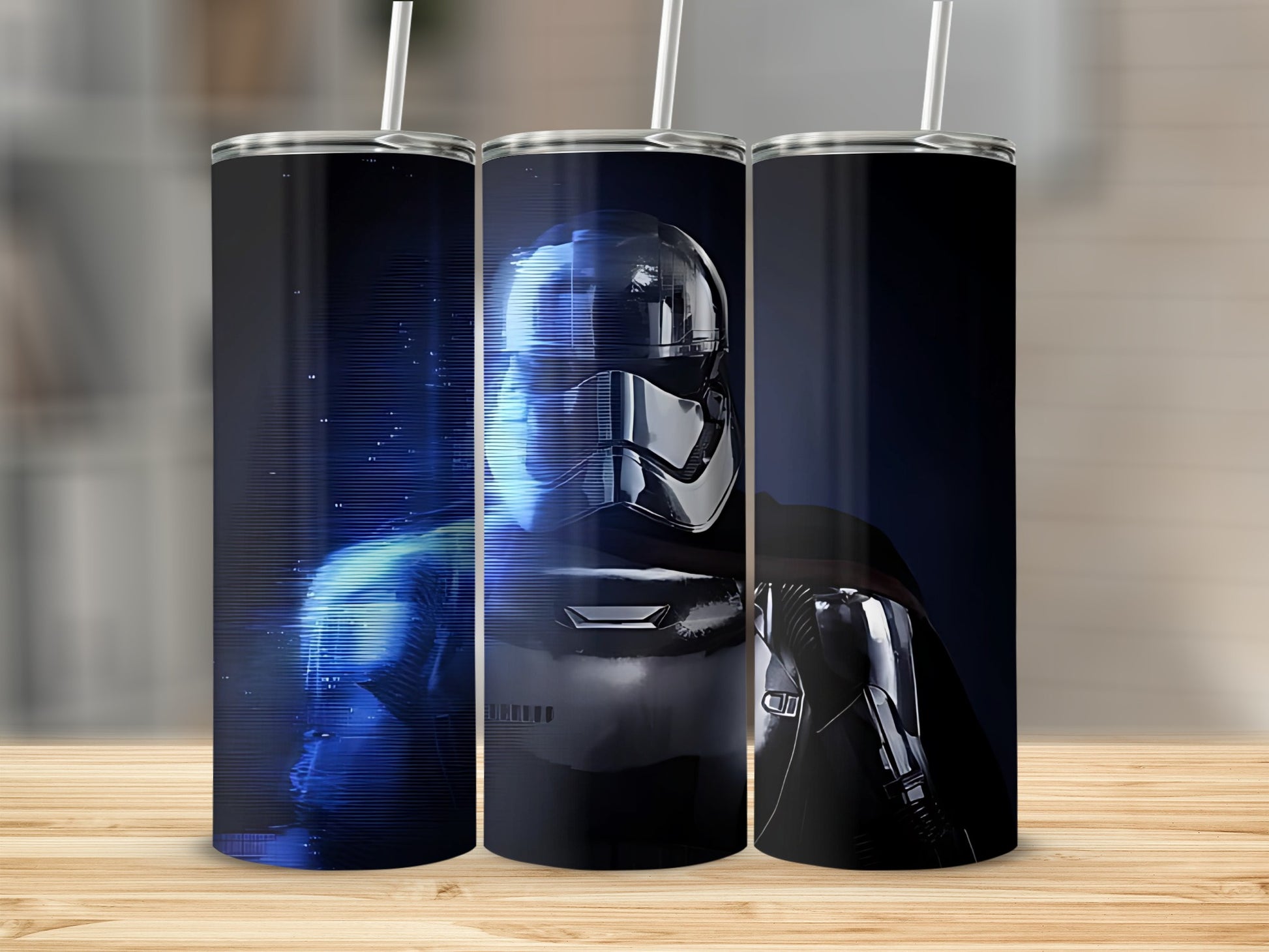 Captain Phasma Futuristic Chrome Helmet Blue Glow product type