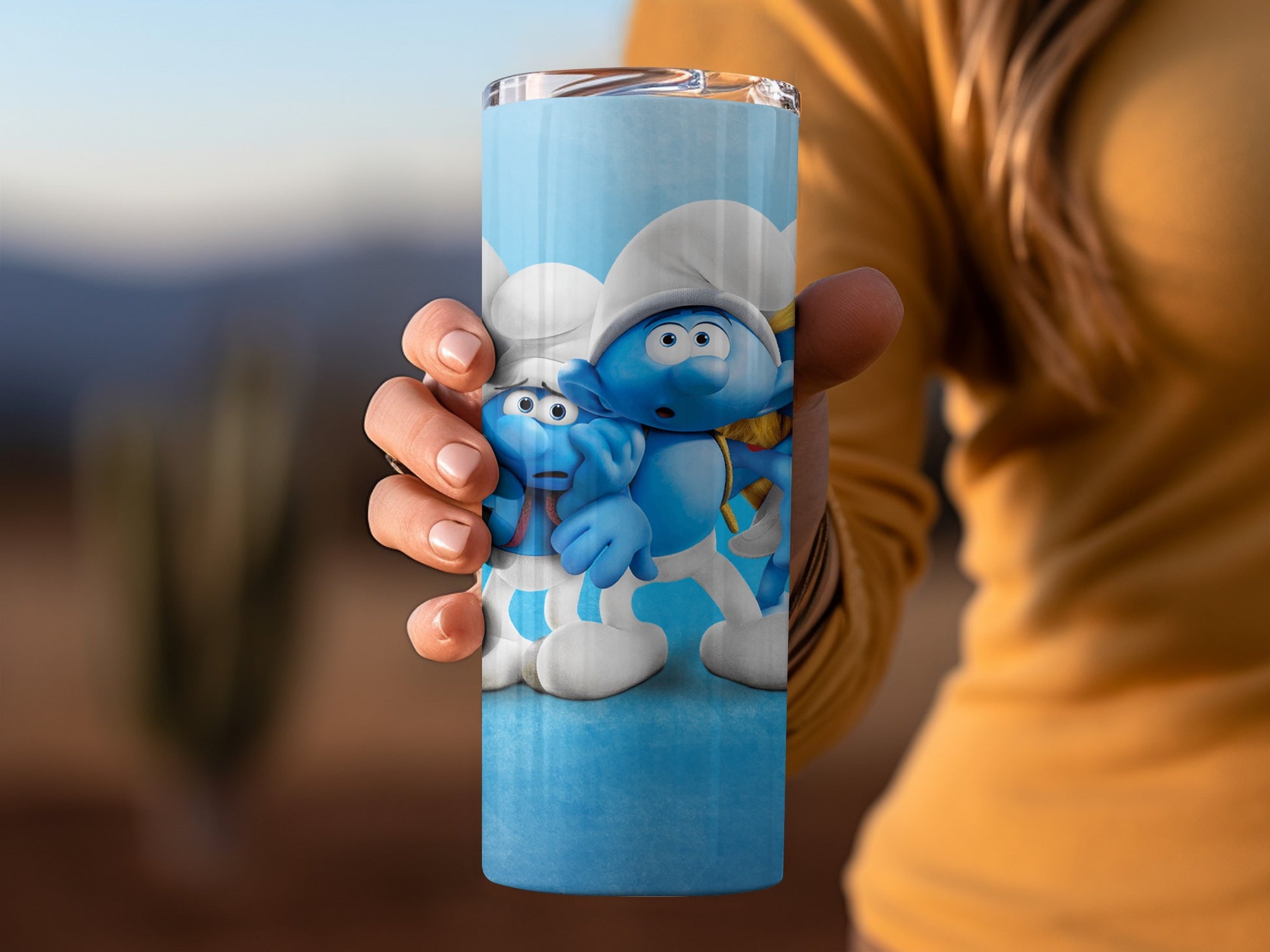 Smurfs Design Insulated Travel Tumbler Cup