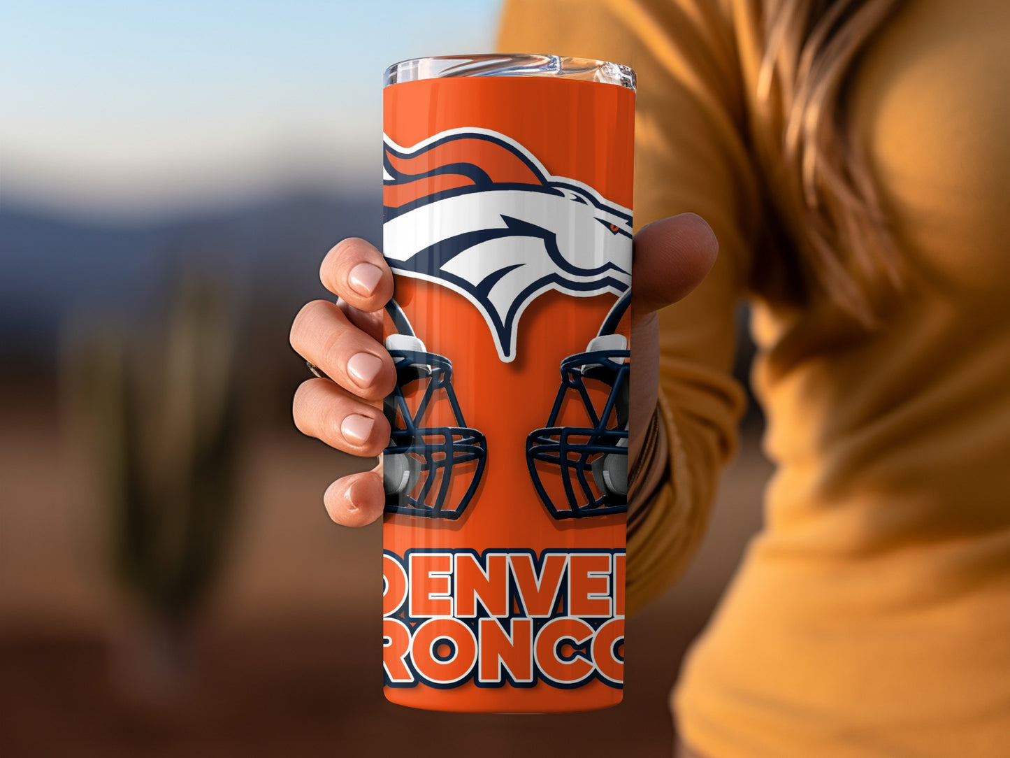 Denver Broncos Football Helmets and Logo Team Tumblers