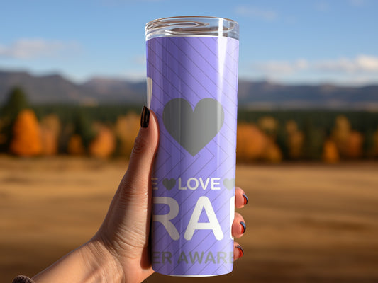 Purple We Love RA Award Design Tumbler Cup