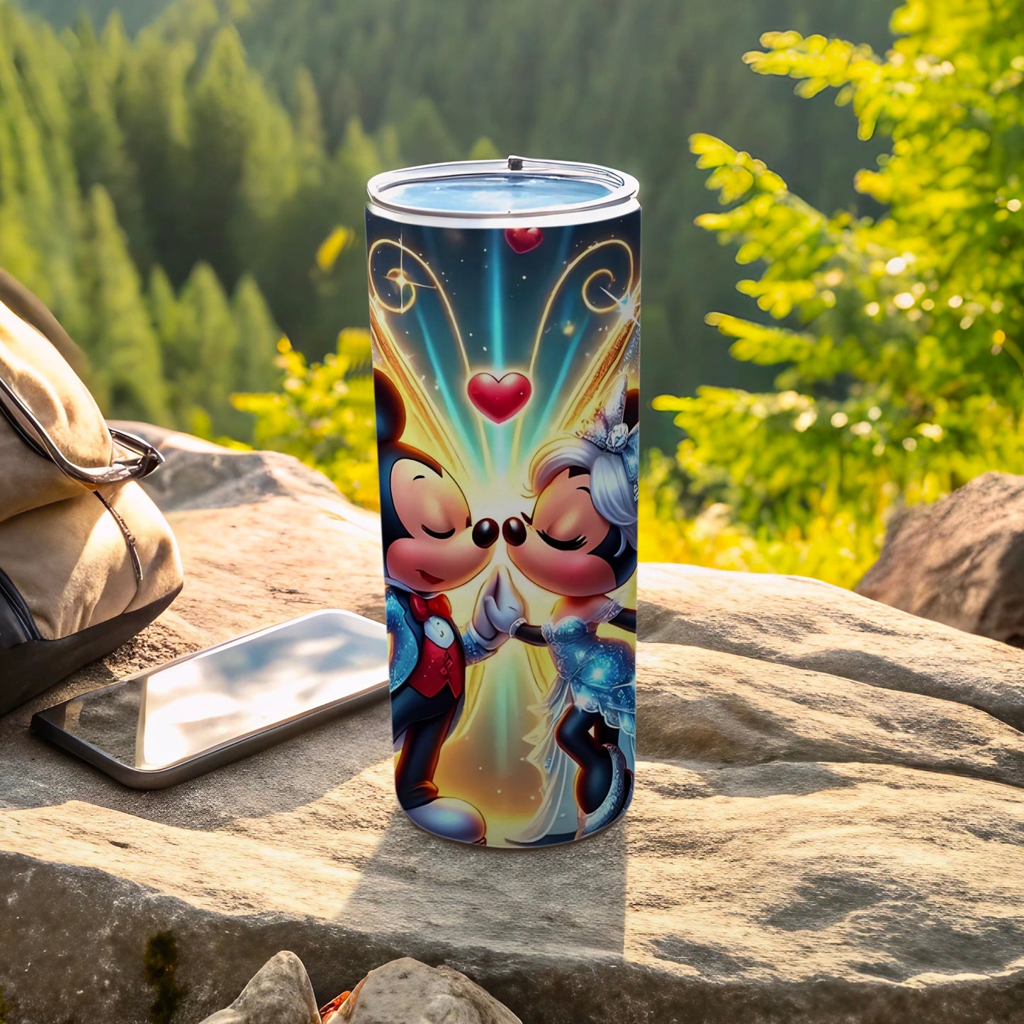 Mickey Mouse and Minnie Mouse Romantic Moment Tumbler