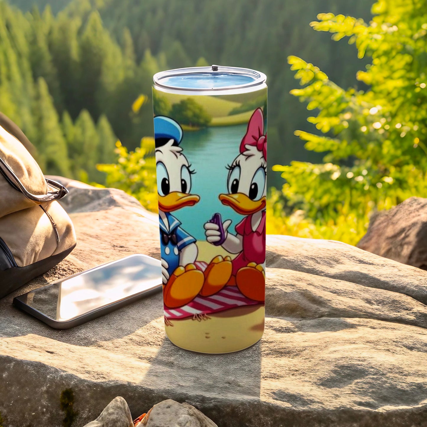 Cute Ducks Scenic Travel Design Tumbler Cup