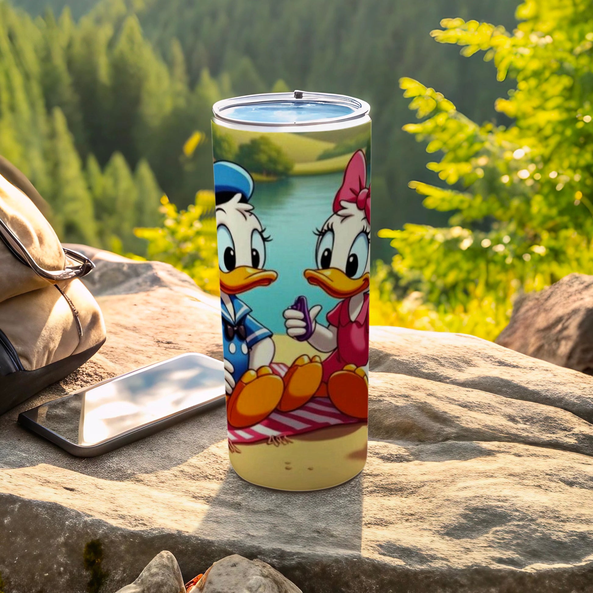 Cute Ducks Scenic Travel Design Tumbler Cup