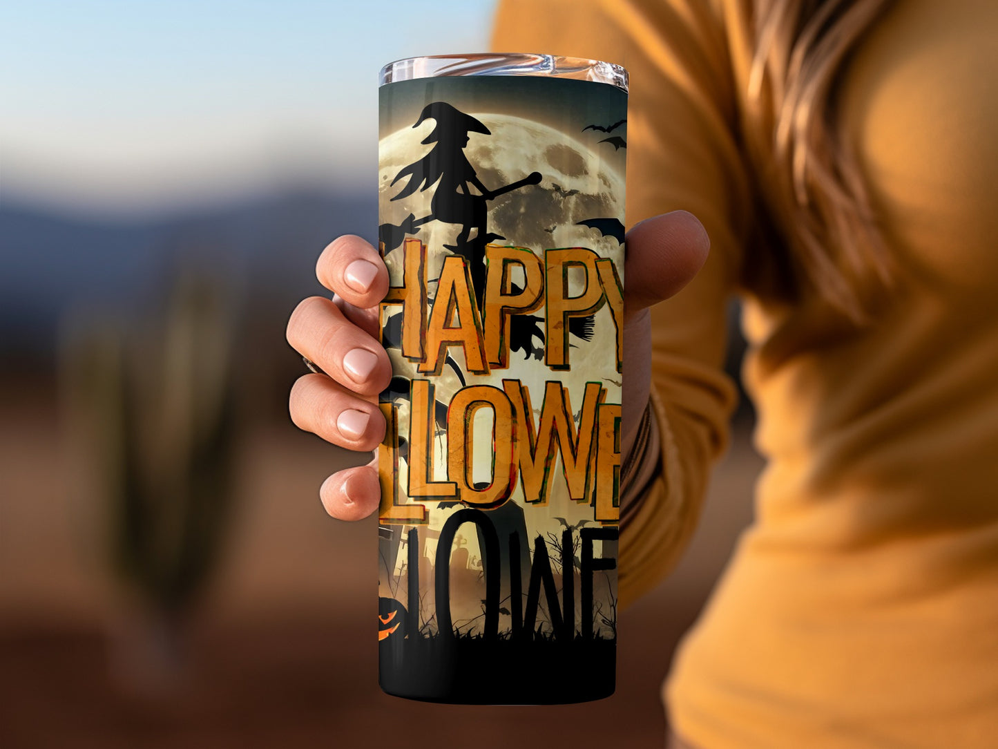 Witch and Happy Halloween Tumbler for Spooky Vibes