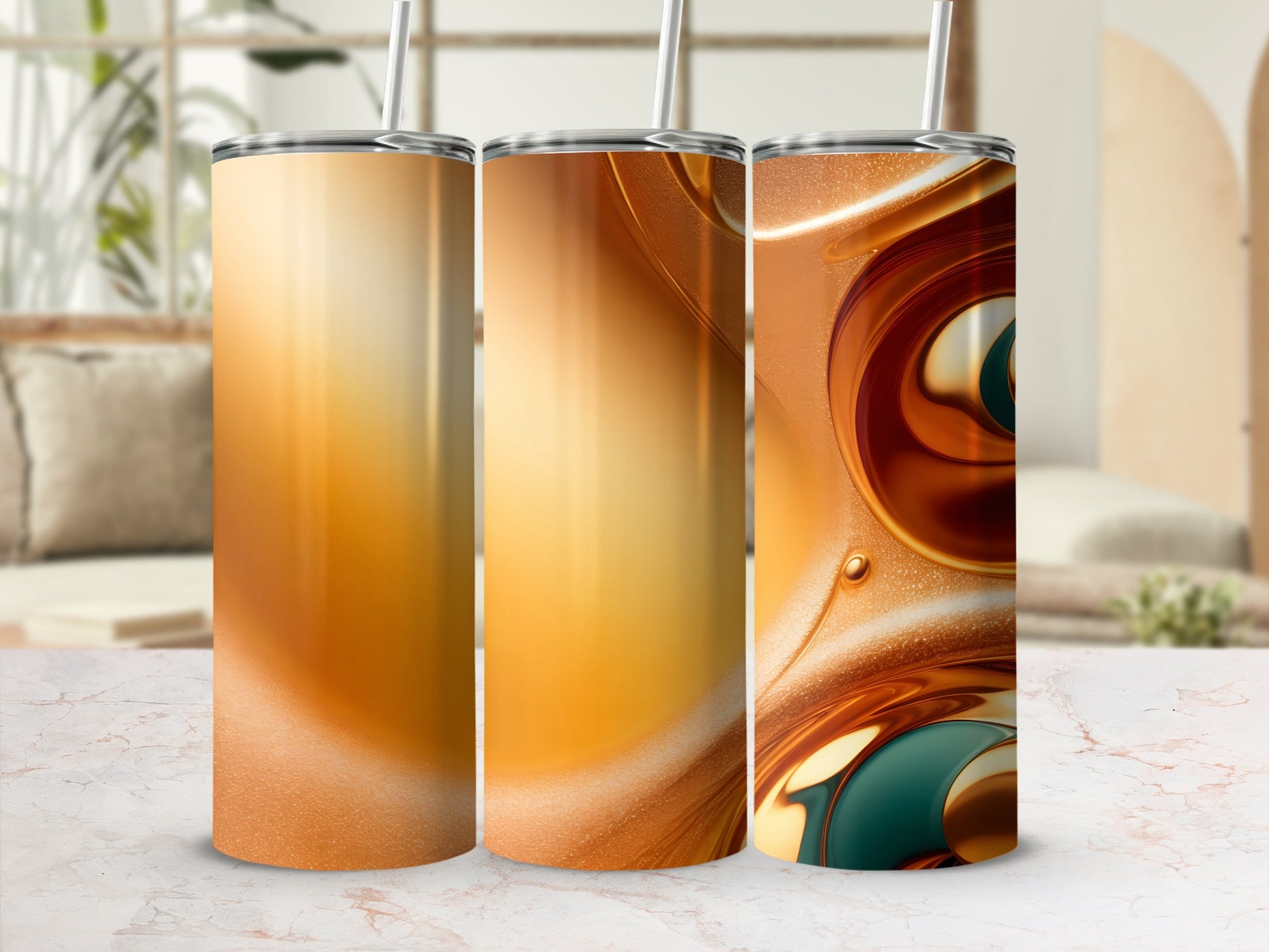 Golden Amber Gradient Abstract Swirl Design product type