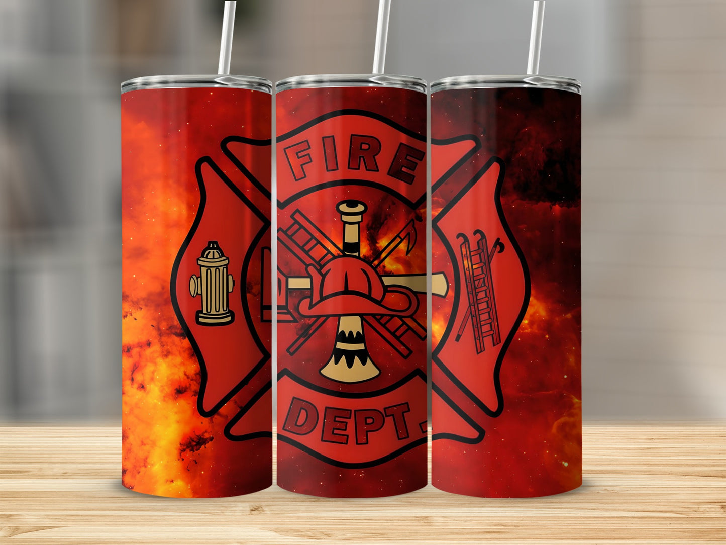 Fire Department Emblem Design Tumbler for First Responders
