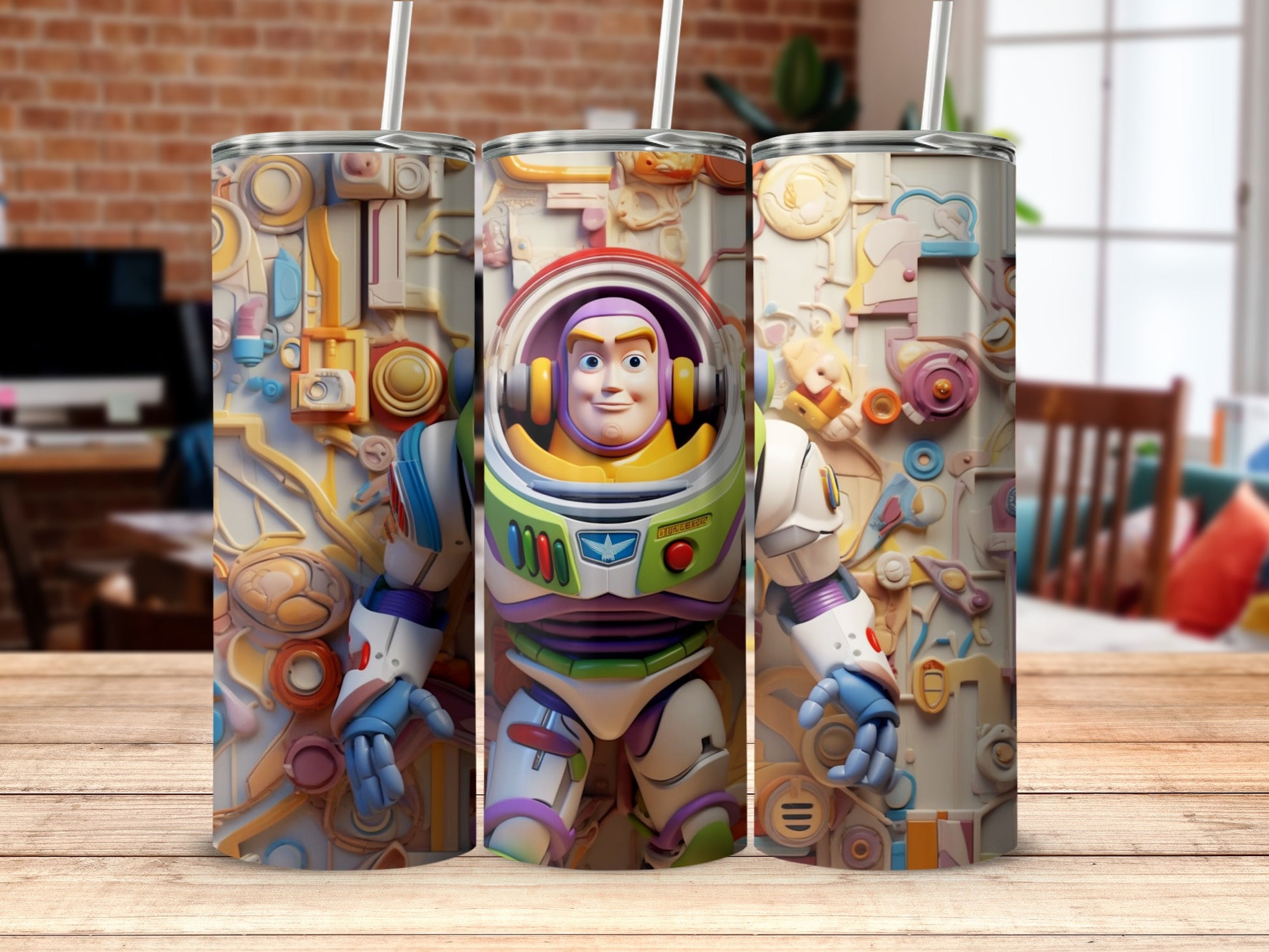 Buzz Lightyear Custom Print Tumbler Cup Design