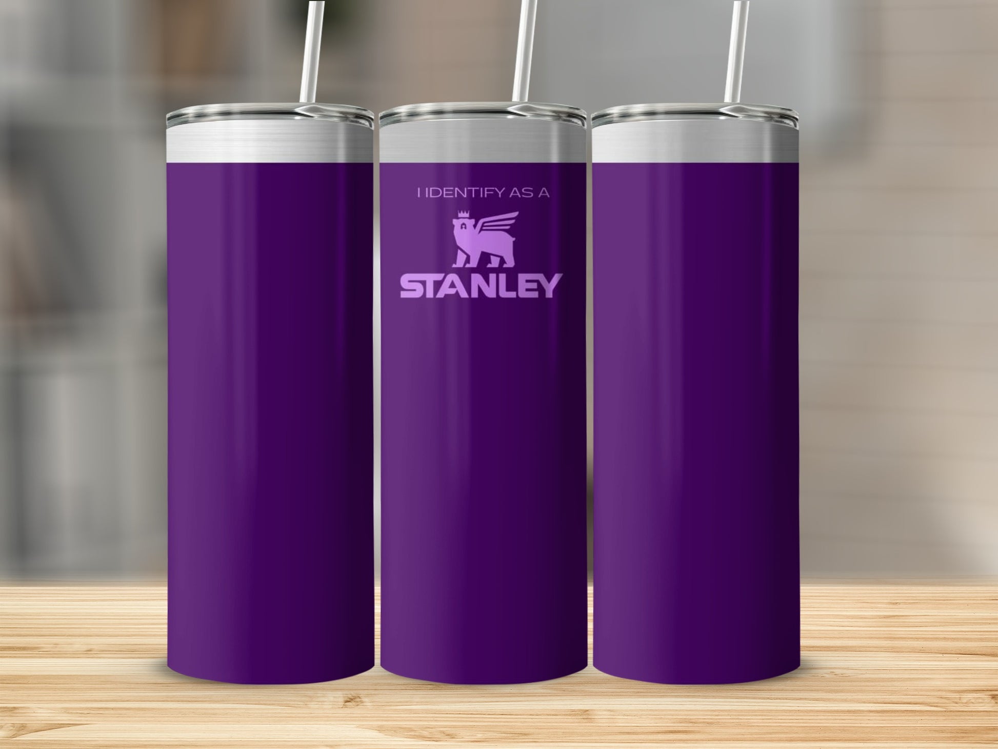 I Identify As A Stanley Purple Insulated Tumbler