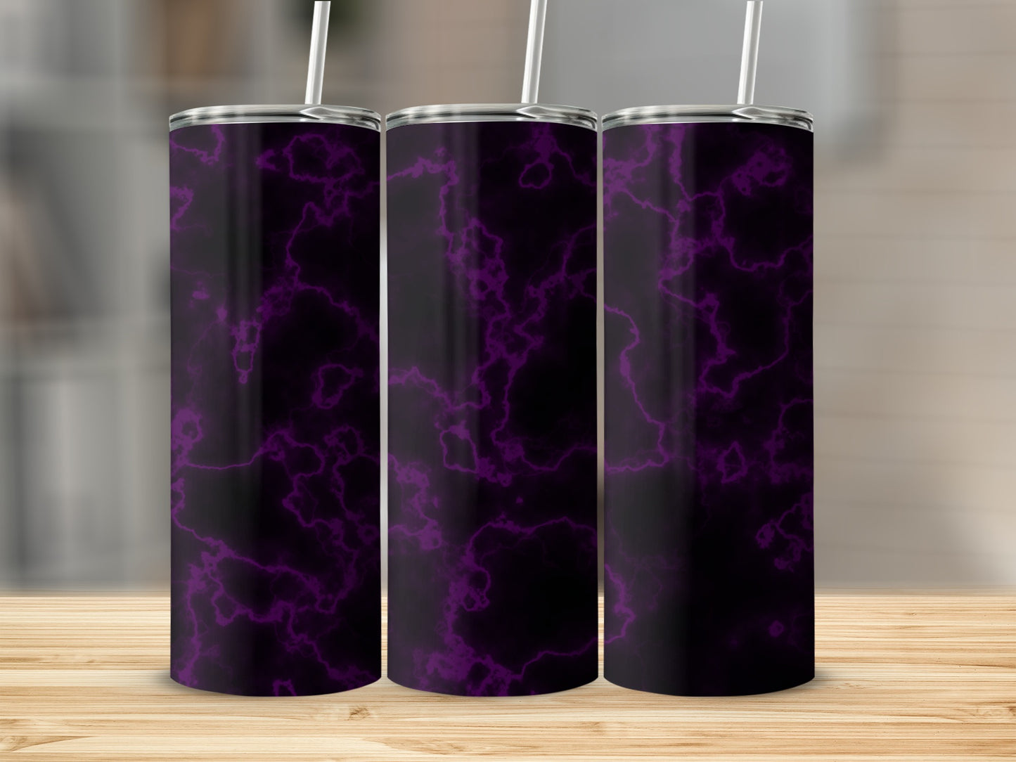 Violet Electric Storm Seamless Pattern Design Tumblers