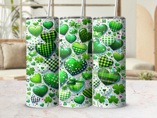 Green Plaid Hearts Shamrocks Polka Dot Pattern product type