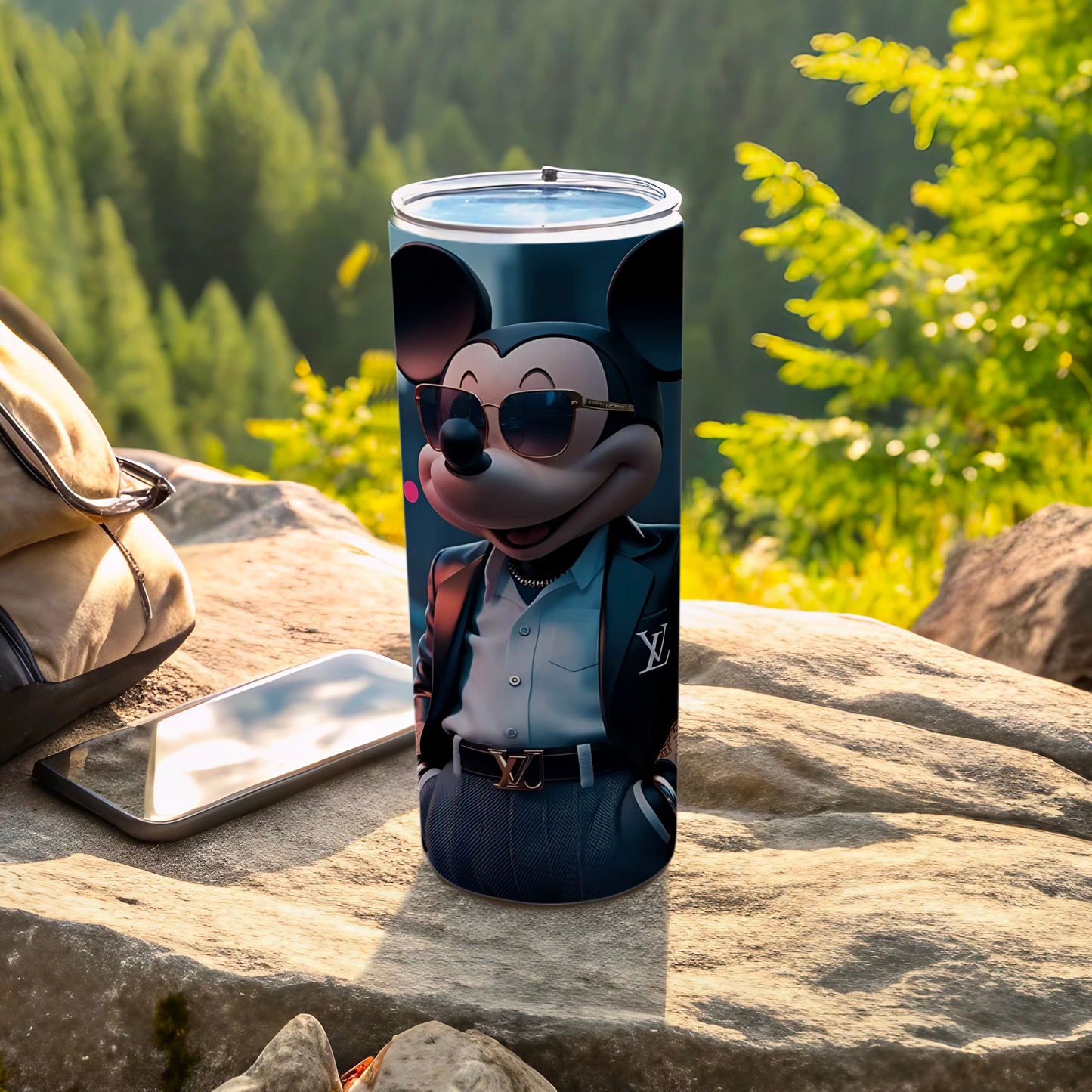 Cool Mickey Mouse Design Travel Tumbler with Lid