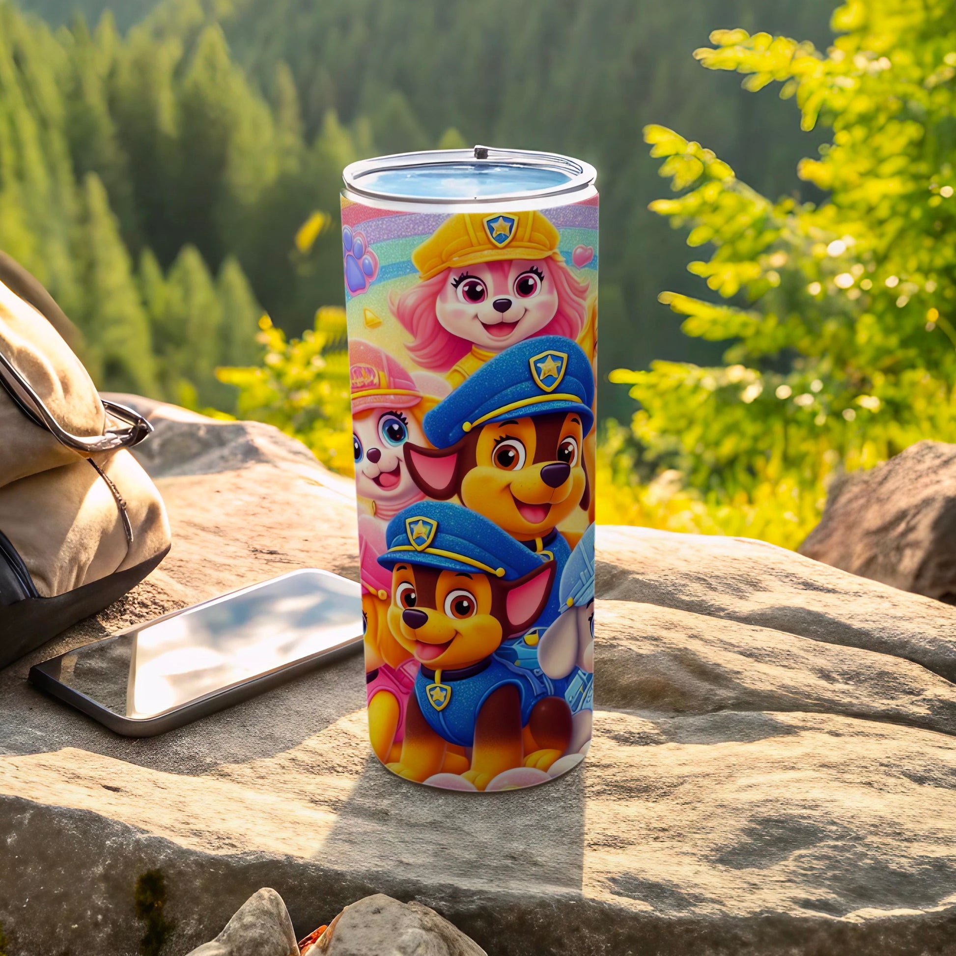 Colorful Kids Cartoon Character Travel Tumbler