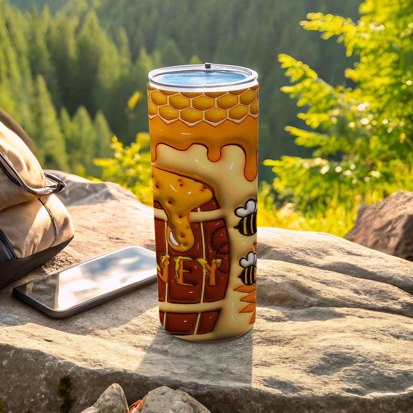 Honeycomb Dripping Honey Bees Drinkware product type
