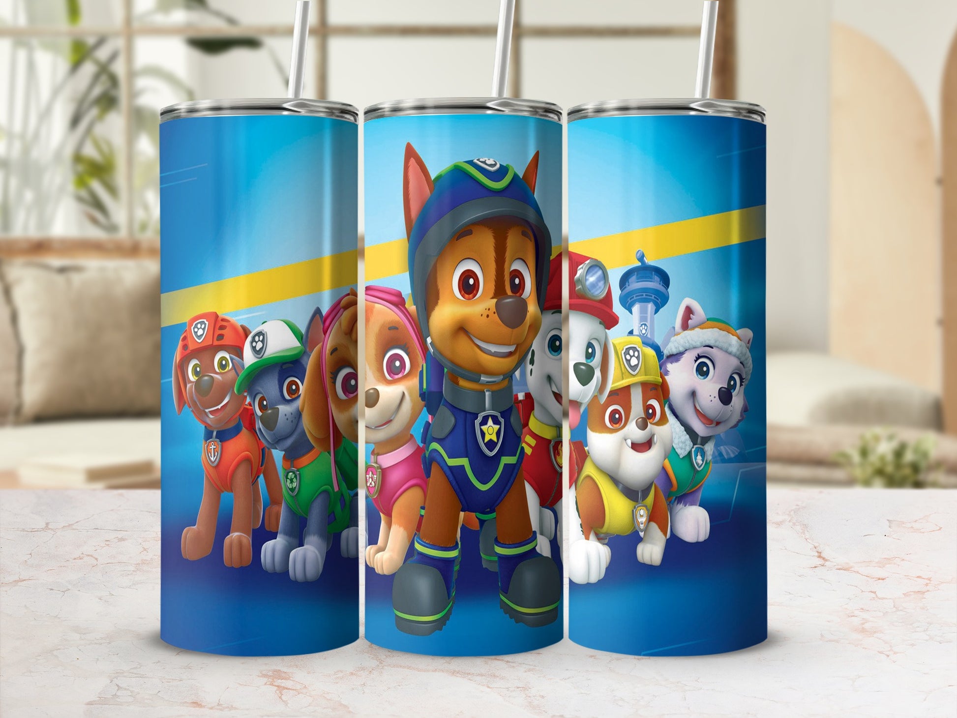 Vibrant Cartoon Pals Themed Insulated Tumbler